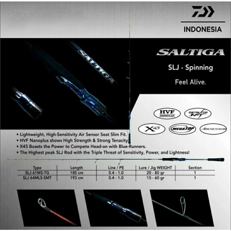 Jual JORAN DAIWA SALTIGA SLJ 61MS-TG/64MLS-ST - SUPER LIGHT