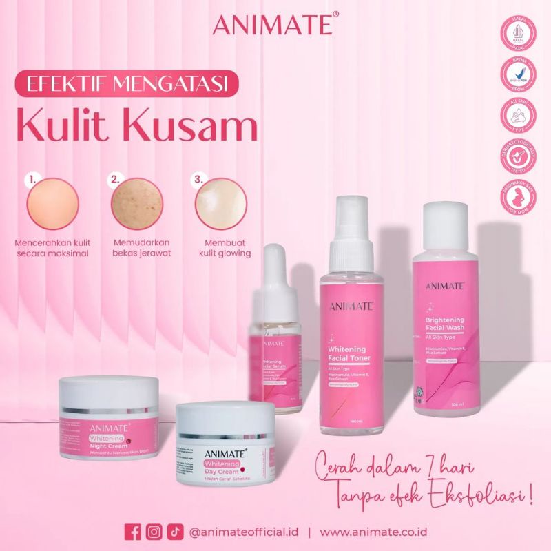 Jual ANIMATE SKINCARE WHITENING SERIES | Shopee Indonesia