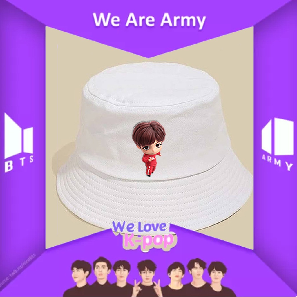 Jual Topi Bucket Hat Custom BTS Series KPop Korea Distro Korean Style ...