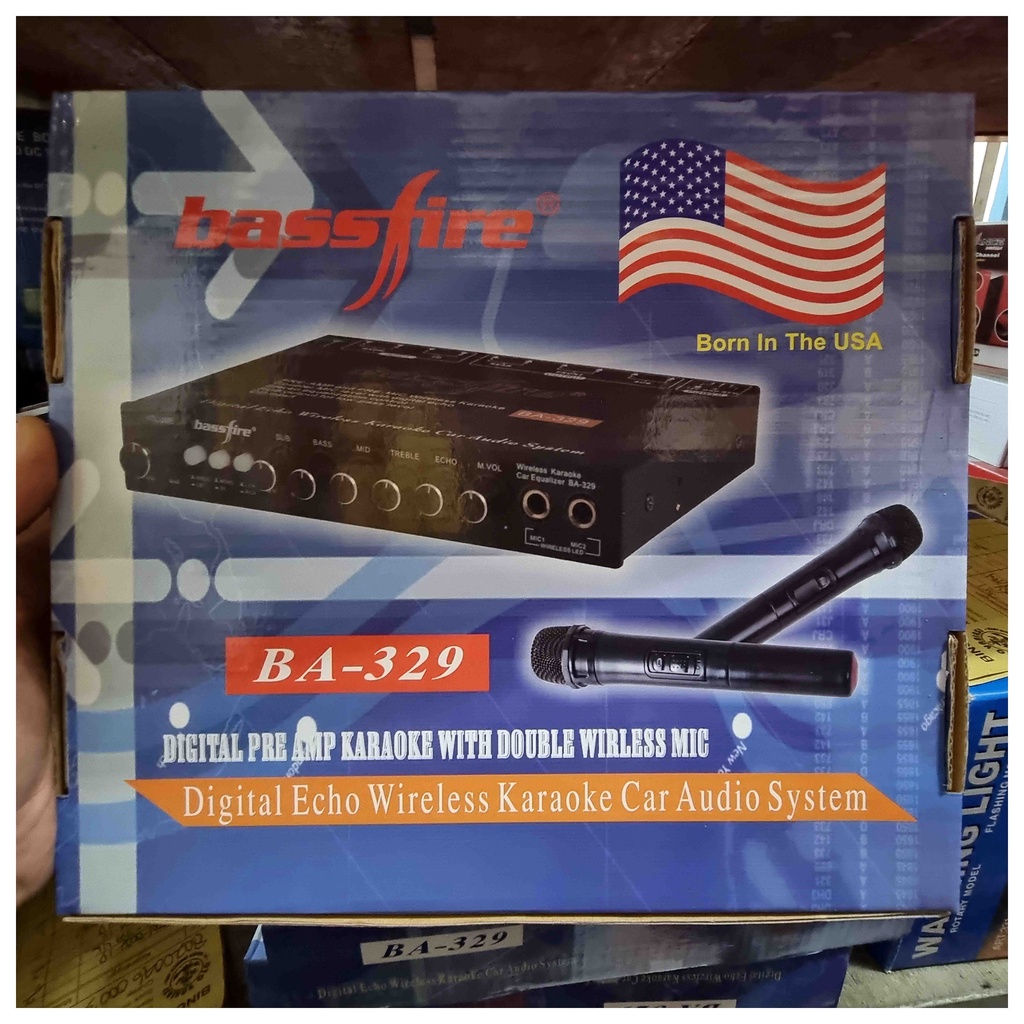 Jual Bassfire Karaoke Preamp Equalizer plus 2 Wireless Microphone Shopee Indonesia