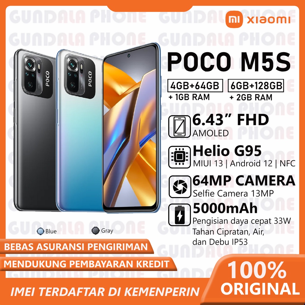 Jual Xiaomi POCO M5s 4/64GB 6/128GB - MediaTek Helio G95 - Quad Camera ...