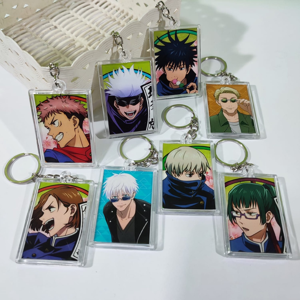 Jual Keychain Anime Ganci Jujutsu Kaisen Gantungan Kunci Itadori Sukuna Gojo Satoru Shopee