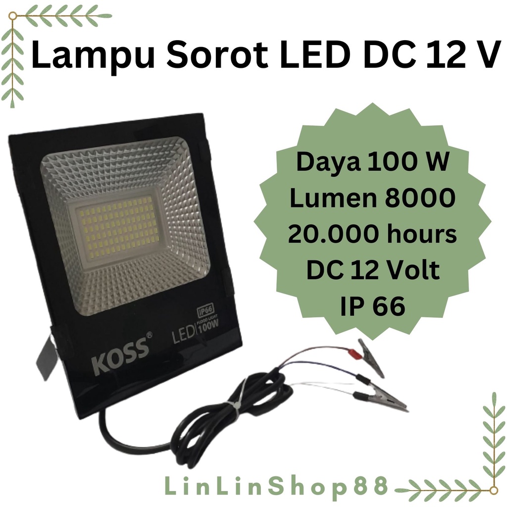 Jual Lampu Sorot Dc 100 Watt Aki Tembak 12v Shopee Indonesia