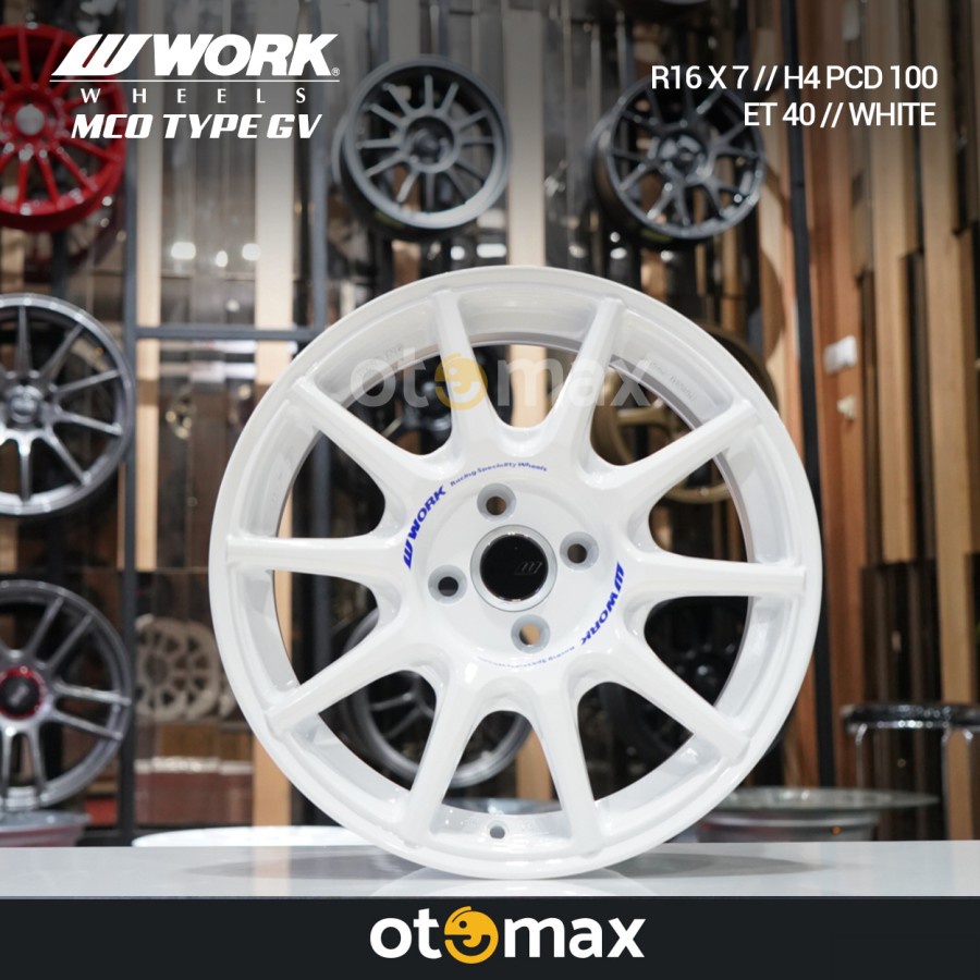 Jual Velg Mobil Work MCO Type GV Ring 16 H4 White | Shopee Indonesia