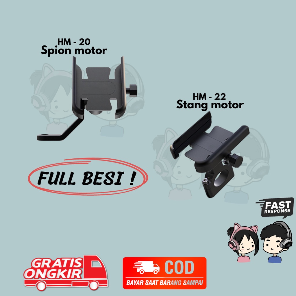 Jual Holder Motor Gps Hm Hm Spion Stang Full Besi Holder Hp