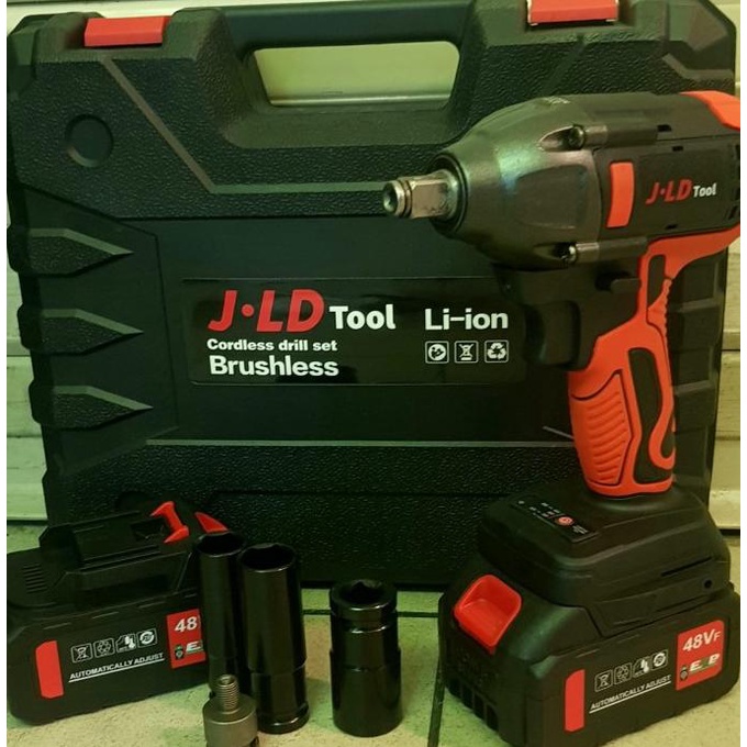 Jual Jld 48v Cordless Impact Wrench 48 Volt Brushless 2 Battery Shopee Indonesia 5675