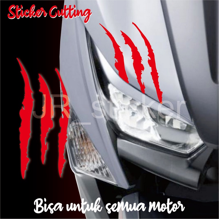 Jual STICKER CAKAR MONSTER STIKER CAKAR WOLFERINE CLAW CUTTING MOTOR ...