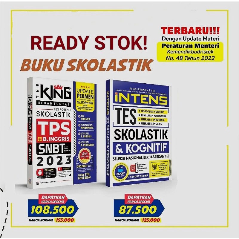 Jual [Paket Hemat] 2 BUKU TPS UTBK SNBT 2023 - THE KING TPS SNBT ...