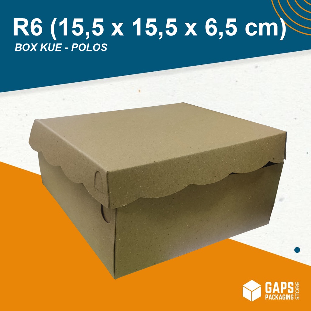 Jual Box Catering Nasi / Dus Kue / Dus Kotak Makanan R6 Kraft Tebal 310 ...