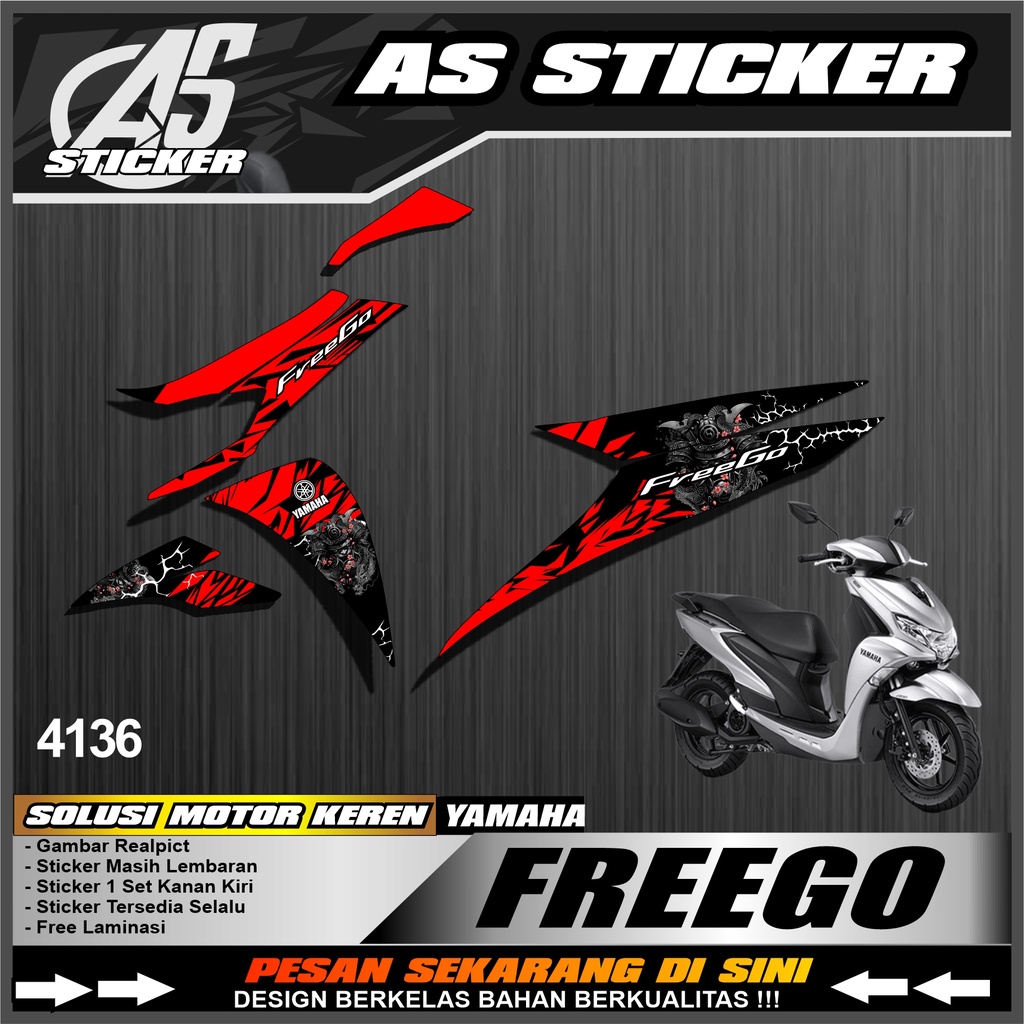 Jual 4136a Sticker Striping Variasi List Racing Motor Freego Desain ...