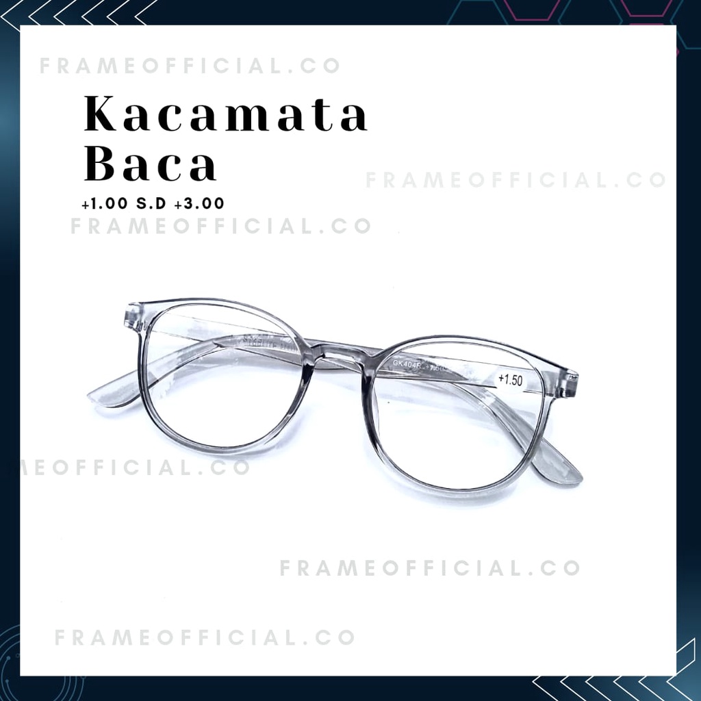 Jual Kacamata Baca Double Lensa Plus dan Normal Frame Oval Model Pria