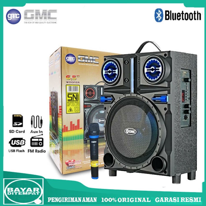Jual SPEAKER GMC 897Q SPEAKER BLUETOOTH KARAOKE FREE MIC WIRELESS Shopee Indonesia