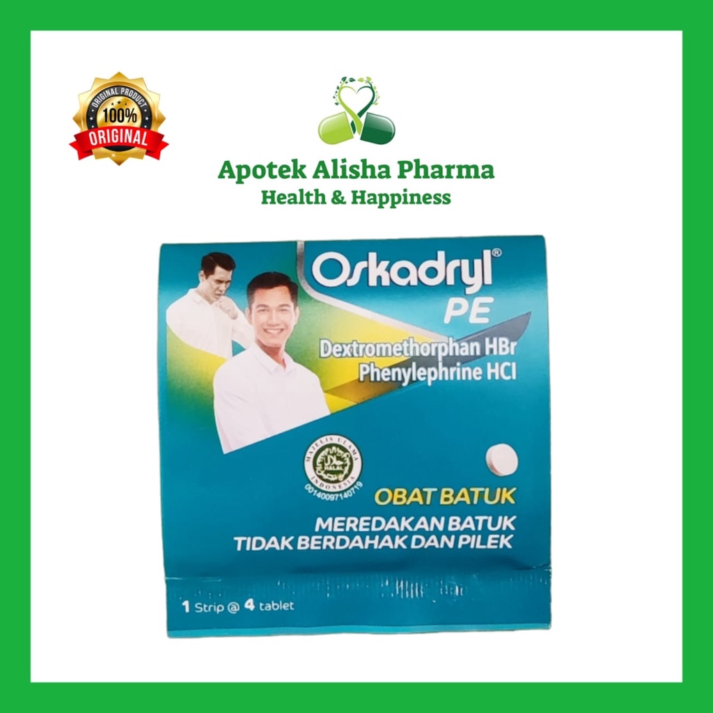 Jual Oskadryl Pe Tablet Strip 4tablet Oskadril Tablet Obat Batuk Kering Tidak Berdahak Flu 