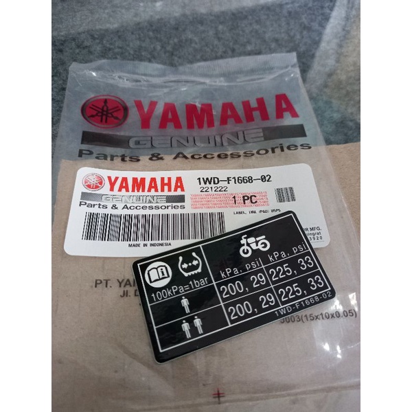 Jual Emblem Sticker Stiker Logo Setelan Ban Tekanan Angin Ban Yamaha ...