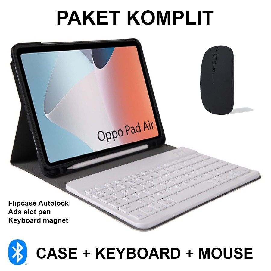Jual PAKET SUPER LENGKAP Tab Oppo Pad Air Keyboard + Sarung + Mouse