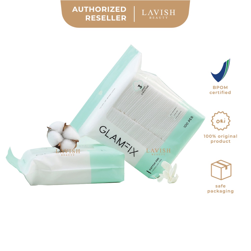 Jual GLAMFIX Live Better Cotton Pad Kapas (50pcs // 100pcs) Shopee