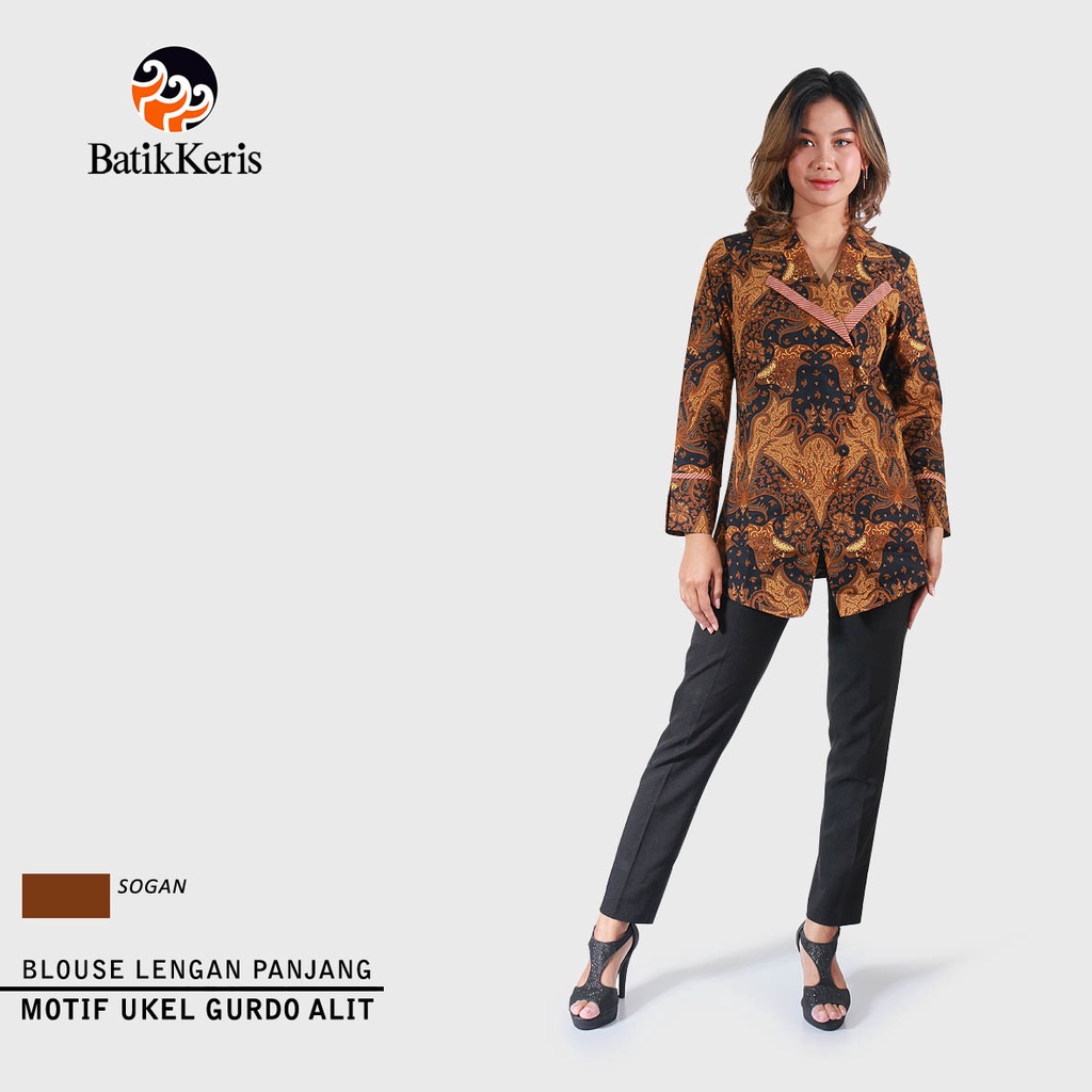 Jual Batik Keris Blouse Lengan Panjang Ukel Gurdo Alit Shopee Indonesia