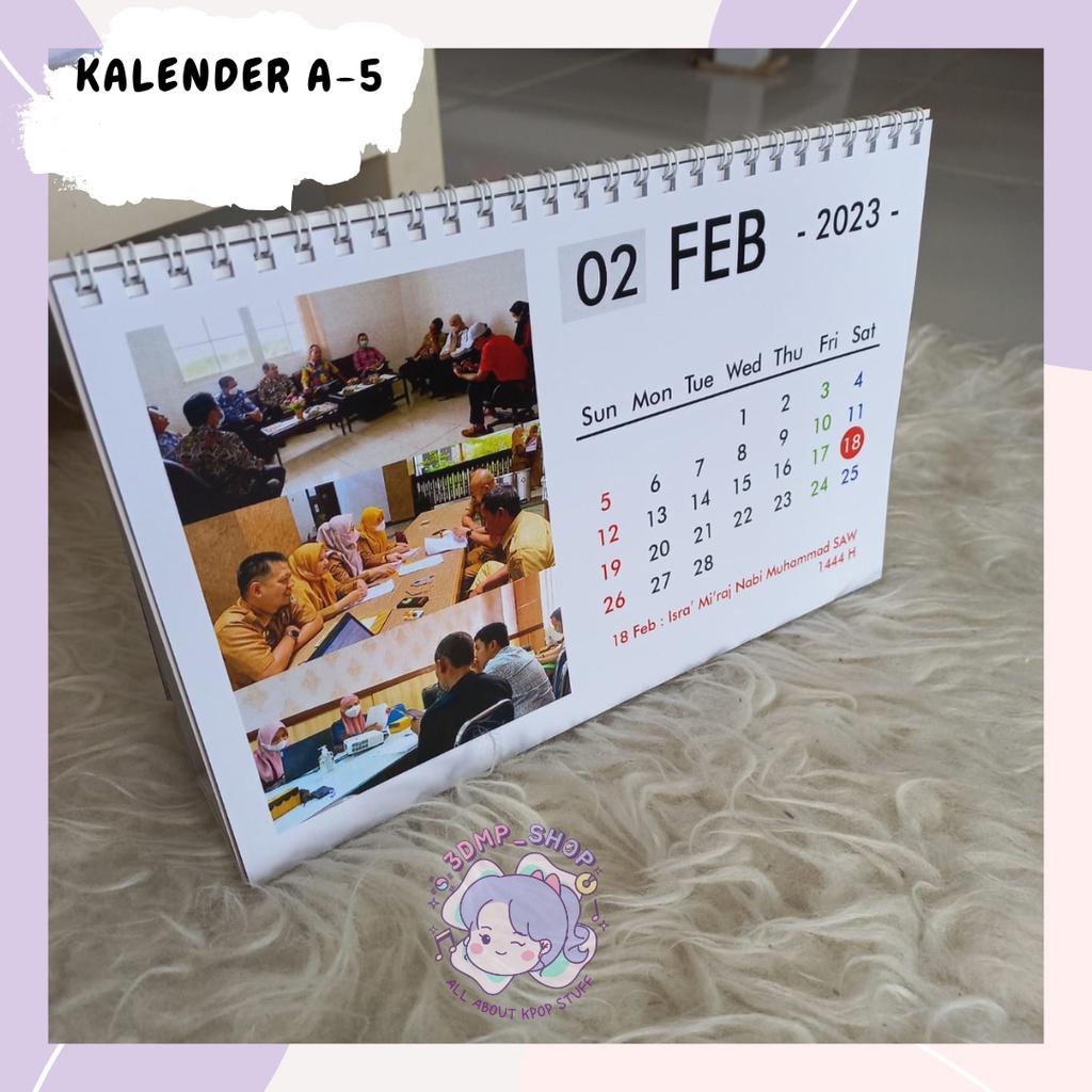 Jual KALENDER DUDUK 2024 A5 CUSTOM REQUEST | Shopee Indonesia