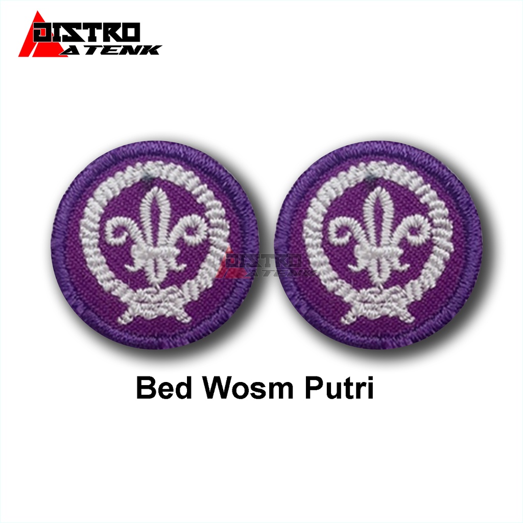 Jual Bed Pramuka Wosm Putri Bordir Tanda Pandu Dunia | Shopee Indonesia