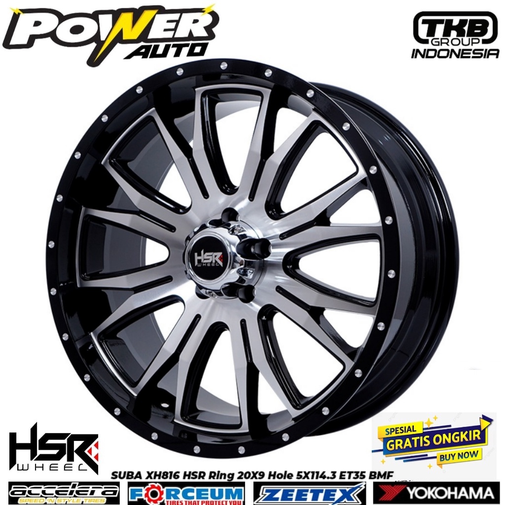 Jual VELG RACING HSR R20 LEBAR 9 HOLE 5 FOR MOBIL HRV ESCAPE ALPHARD ...