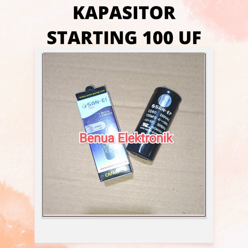 Jual Promo Kapasitor Starting Uf Mfd San Ei Soket Capasitor