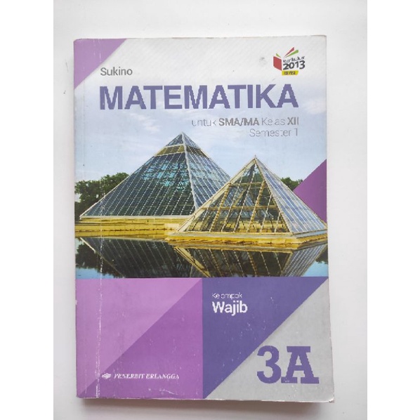 Jual Buku Matematika Wajib Untuk Kelas Xii Sma Dan Ma Semester 1