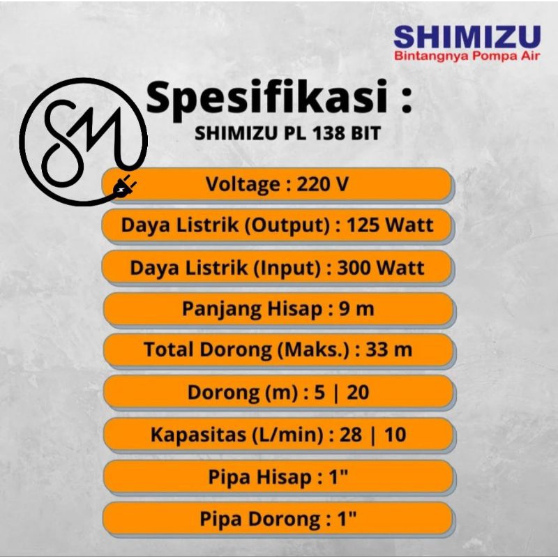 Jual Pompa Air Shimizu PL-138 BIT sumur dangkal Otomatis 138BIT ...