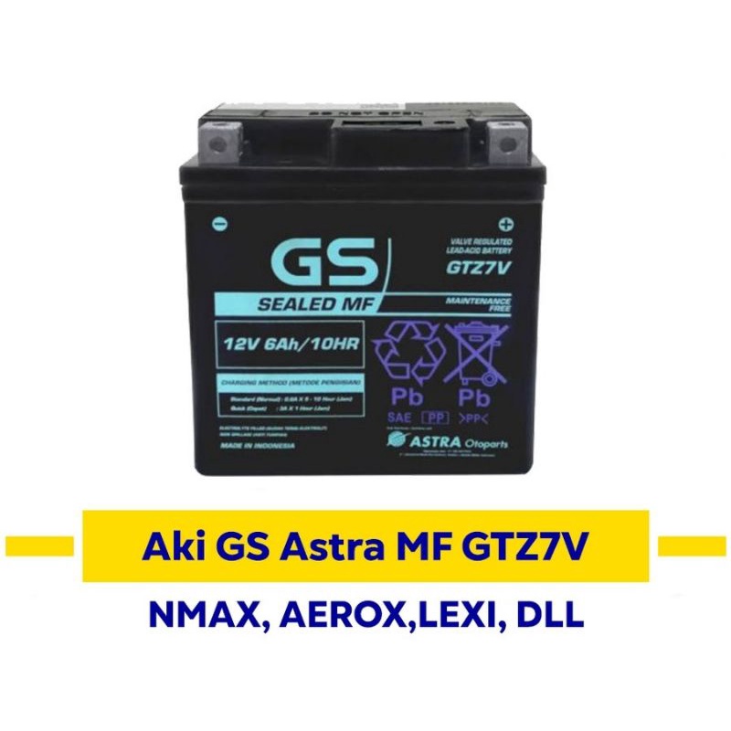 Jual aki GS aki GTZ7V Nmax old Aerox Lexi VESPA PRIMAVERA original