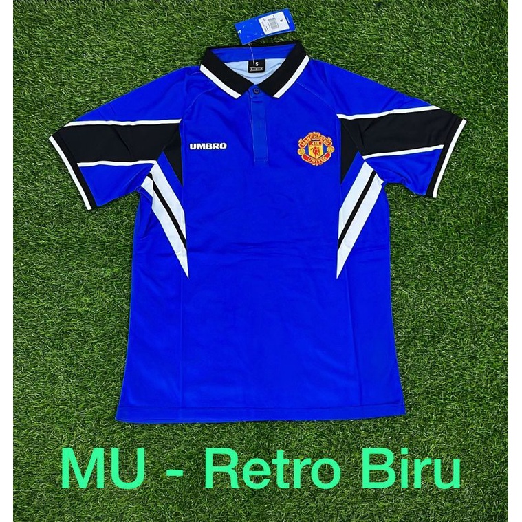 Jual BEST SELLER - KAOS POLO T-SHIRT MU RETRO BIRU / KAOS POLO OLAHRAGA ...
