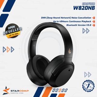 Edifier W820NB Plus W820NB+ ANC Hi-Res Wireless Bluetooth Headset BT 5.2  LDAC Codec -43dB Active Noise Cancelling Headphones