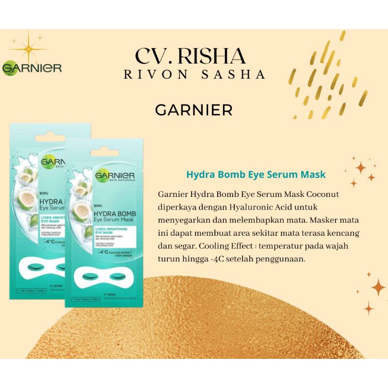 Jual GARNIER HYDRA BOMB EYE SERUM MASK Shopee Indonesia