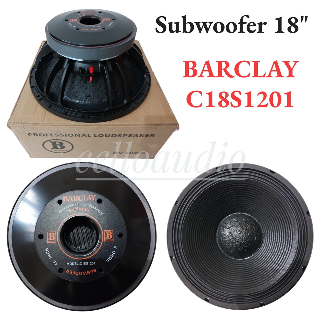 Jual Speaker Komponen Inch Huper Barclay C S Subwoofer Shopee Indonesia