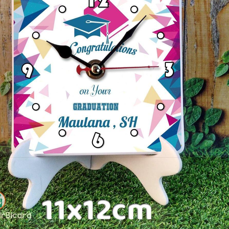 Jual Depan Custom souvenir hadiah jam meja bulat kotak aneka motif unik ...