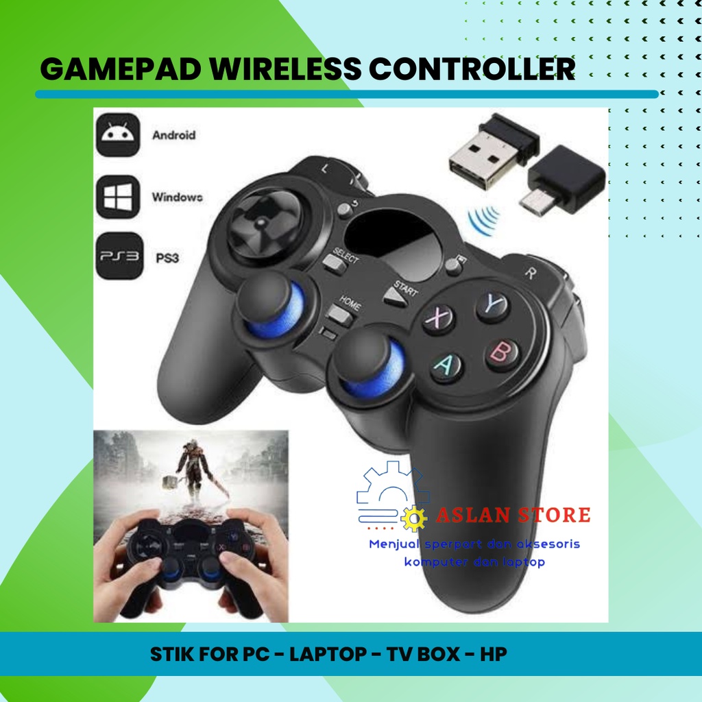 Jual JoyStick stik Wireless 2.4GHz Gamepad for Smart TV, Notebook w
