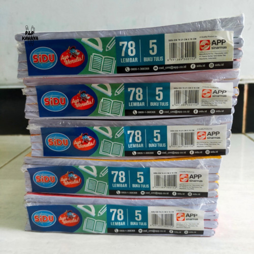 Jual Buku Tulis Sekolah SIDU Isi 78 Lembar perPAK | Shopee Indonesia