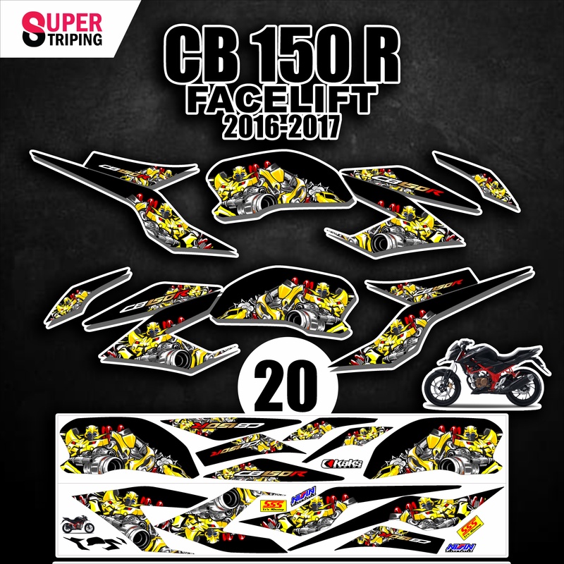 Jual Sticker Cb Facelift Varian Tahun Desain