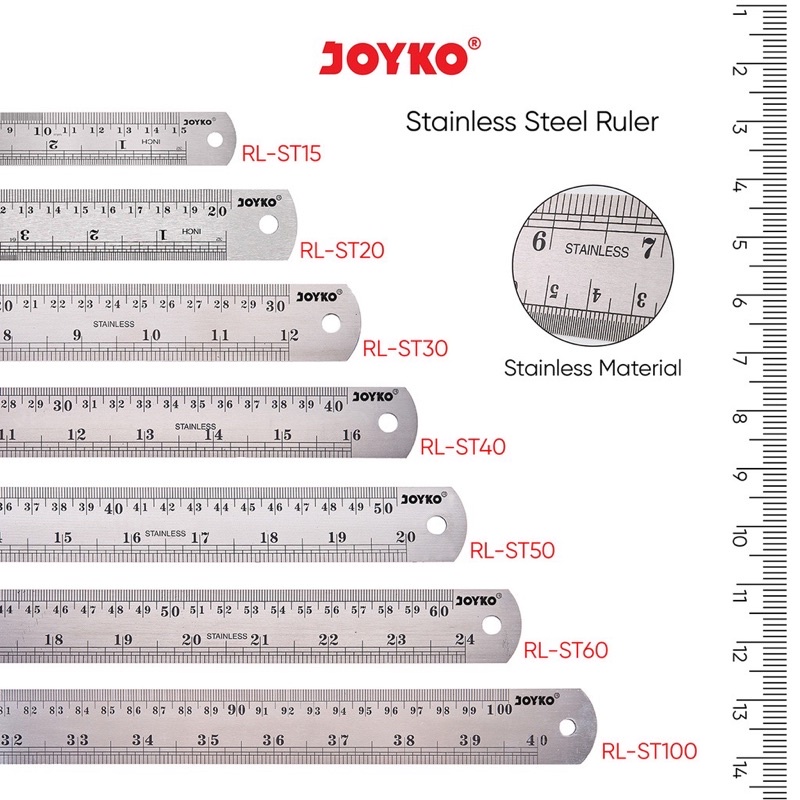 Jual JOYKO RL-ST30 STAINLESS STEEL RULER | Shopee Indonesia