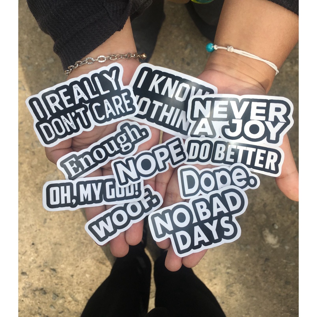 Jual STARLY - STIKER QUOTES HITAM TRANSPARAN / STIKER QUOTES / STIKER ...