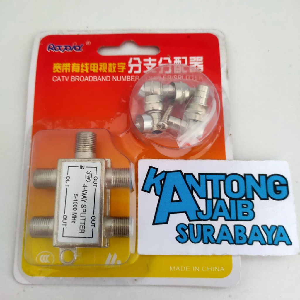 Jual Splitter Way Rapid Sinyal Antena Tv Spliter Pembagi Sinyal Cabang Output Shopee Indonesia