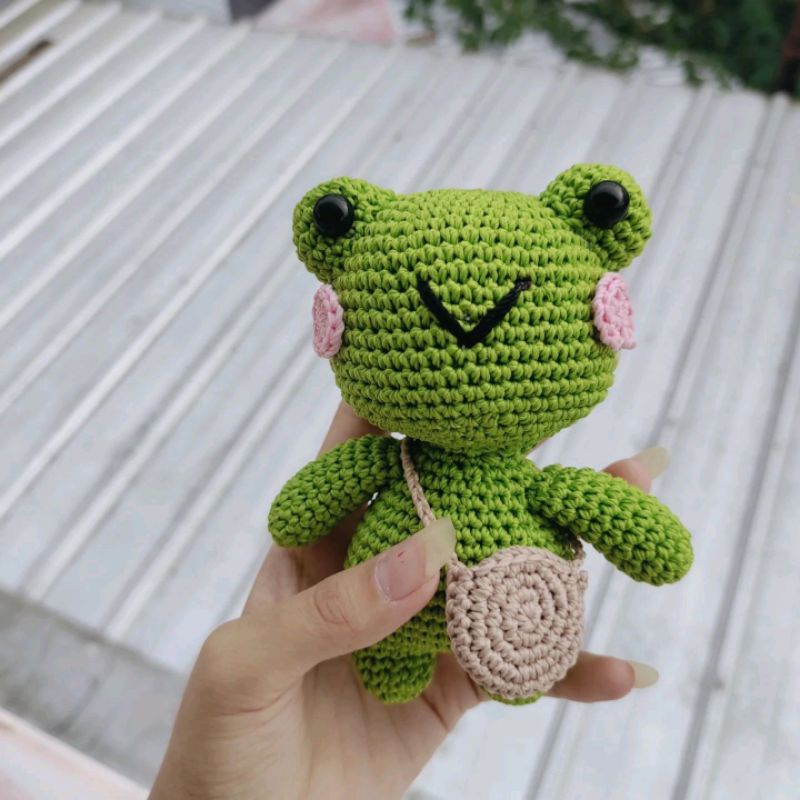 Jual BACKPACK FROGGO // Boneka Kodok Rajut || Crochet Doll || handmade ...