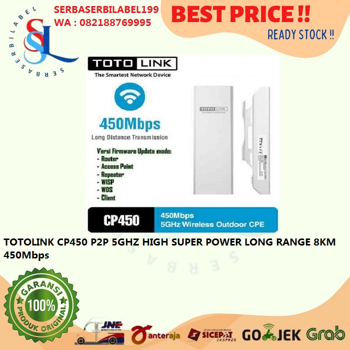 Jual Totolink Cp450 P2p 5ghz High Super Power Long Range 8km 450mbps