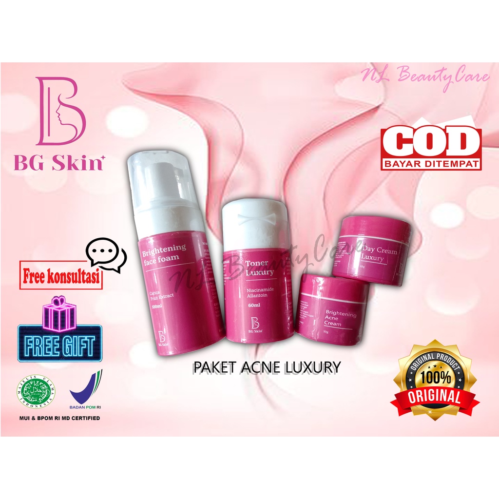 Jual BG SKIN All Varian Paket Wajah ( Whitening Luxury, Acne Luxury ...