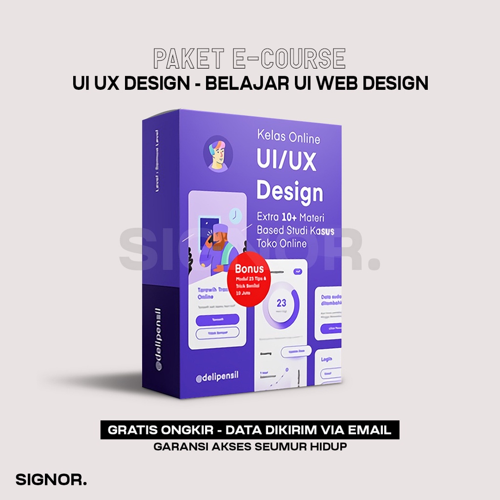 Jual [K8307] UI UX Desain - Belajar UI Web Design - Materi Video ... image.
