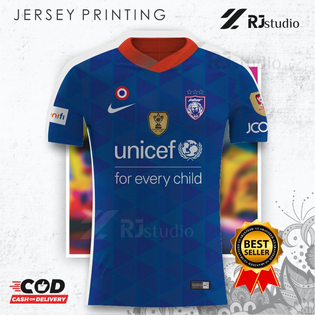 Jual Jersey Printing Johor Darul Takzim Home Piala Malaysia 2021 Full ...