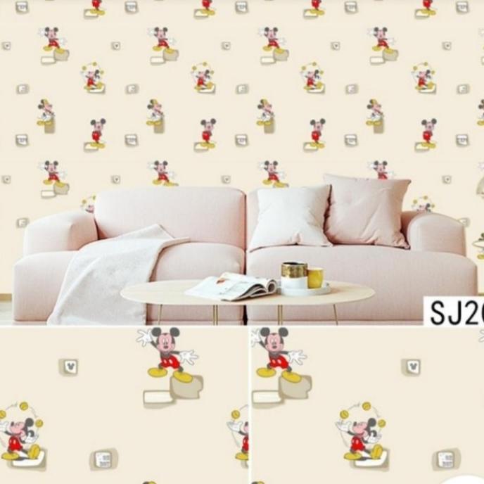 Jual Wallpaper Stickers Dinding motif Mickey mouse Shopee Indonesia
