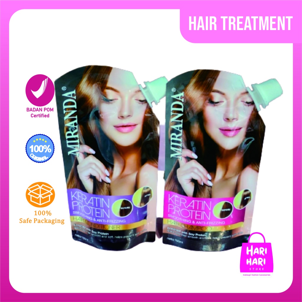 Jual MIRANDA KERATIN PROTEIN HAIR SHAMPOO AND CONDITIONER (PALING LAKU