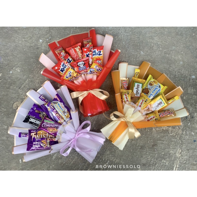 Jual Souvenir - Parcel Buket Snack Mini Murah Meriah - 6 Snack + Susu -  Kota Bekasi - Dzy Art