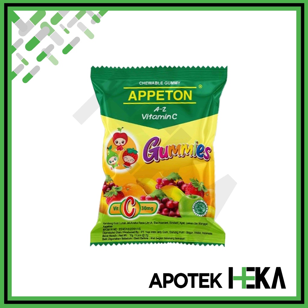 Jual Appeton Chewable Gummy Sachet 1 Bungkus Permen Vitamin C