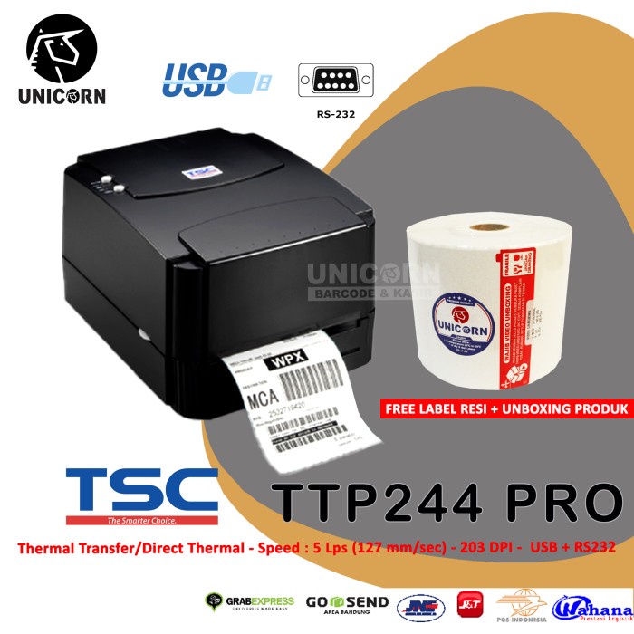 Jual Printer Printer Barcode Label Tsc Ttp244 Pro ( New ) Shopee