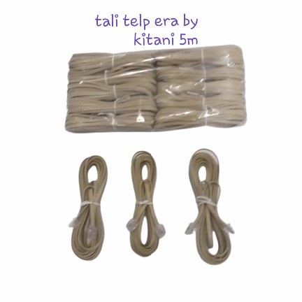 Jual Kabel Line Telp Telephone 5 yard + Jack RJ 11 ERA /Tali Sambungan ...